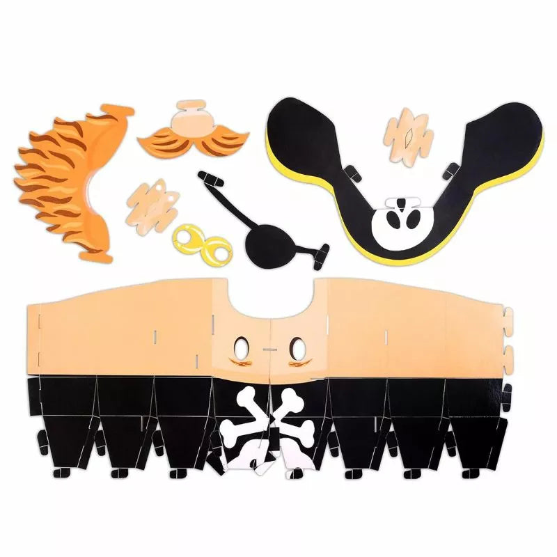 A Fiesta Crafts 3D Mask Pirate, perfect for arts & crafts enthusiasts or as a toy.