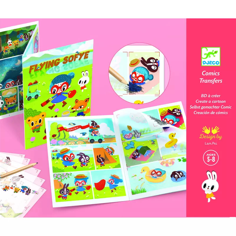 A picture of a comic strip featuring a cartoon character.