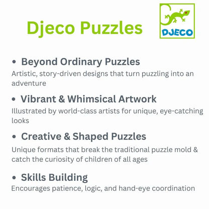Explore the Djeco Puzz’art Panther 150 Pcs, a premium puzzle featuring vibrant, whimsical artwork by world-class artists. This shaped cut-out puzzle offers an artistic, story-driven design for all ages, enhancing patience, logic, and hand-eye coordination.
