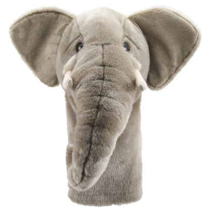 The Jumbo Friends Elephant Hand Puppet turns your golf club into a whimsical character with large ears, a long trunk, and small tusks for charm and detail. Made from soft gray fabric, it's ideal for imaginative play on and off the course.