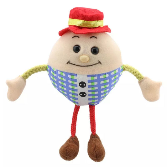 A Humpty Dumpty Finger Puppet, sized for children or adults’ fingers. Soft padded body, with realistic colours.