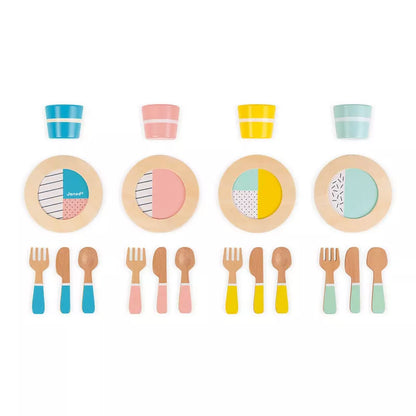 A Janod Dinnerware Set.