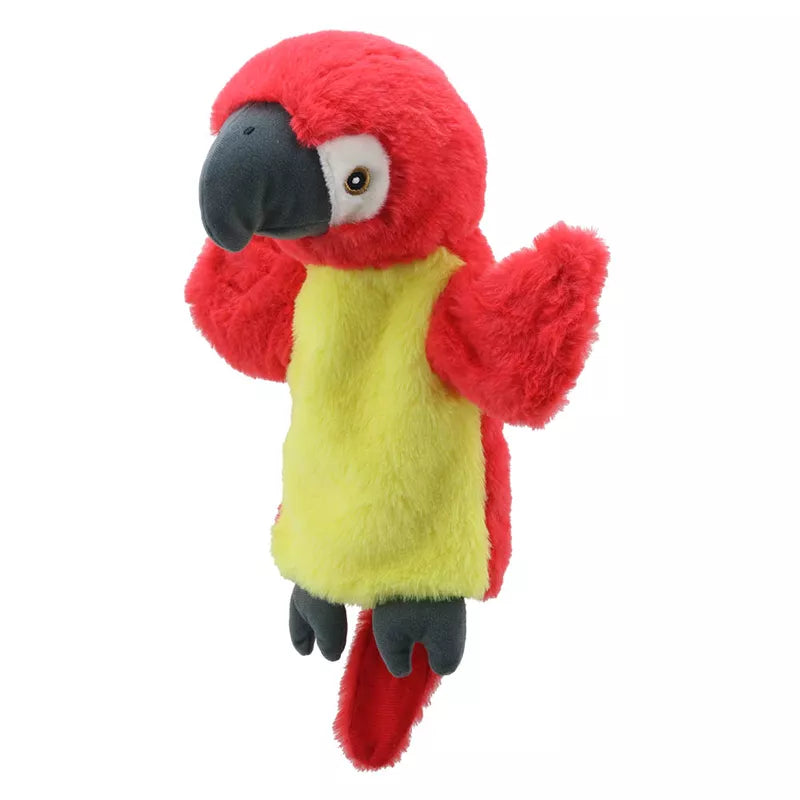 A ECO Puppet Buddies Parrot Hand Puppet.