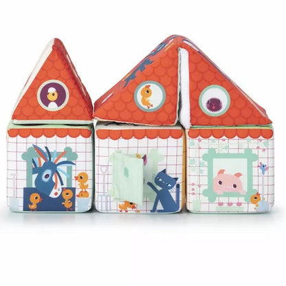 A set of Lilliputiens Farm House Stacking Cubes.