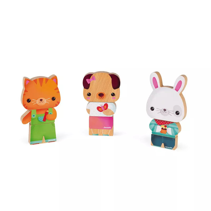 A group of Janod Funny Magnets - Pets.