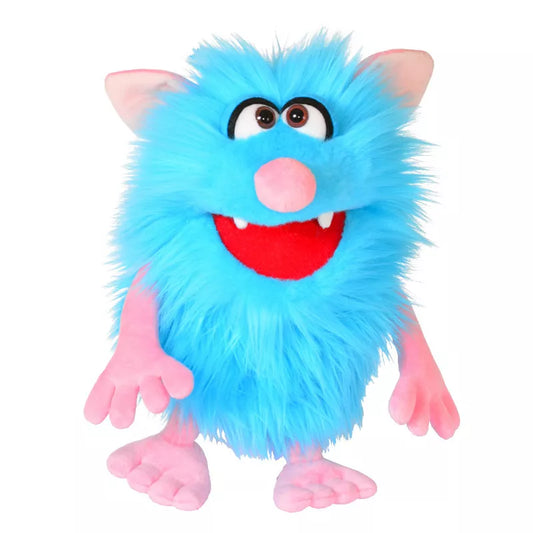 A close up of a Living Puppets Monster Hand Puppet Schorsch on a white background.