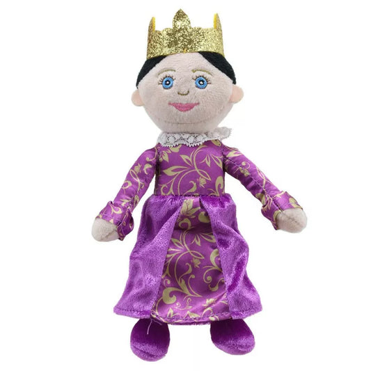 A Finger Puppet Queen, sized for children or adults’ fingers. Soft padded body, with realistic colours.