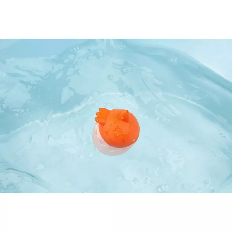 A Paulette Water sprinkler floating in a pool of water.