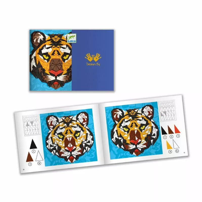 A picture of a tiger on a book.