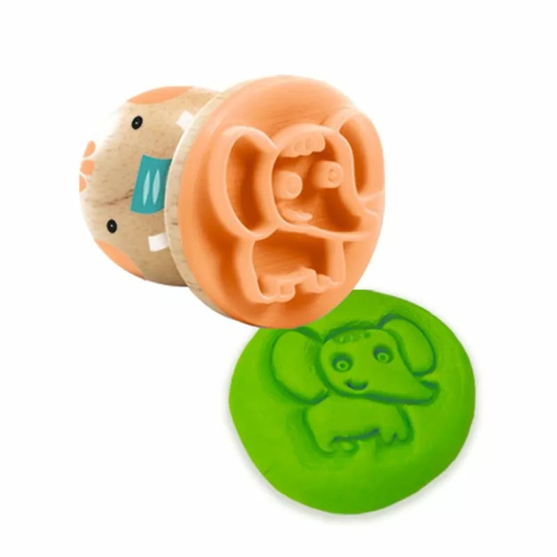 A Djeco Myplastistamps with a picture of an elephant on it.